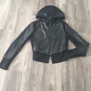 Black leather jacket